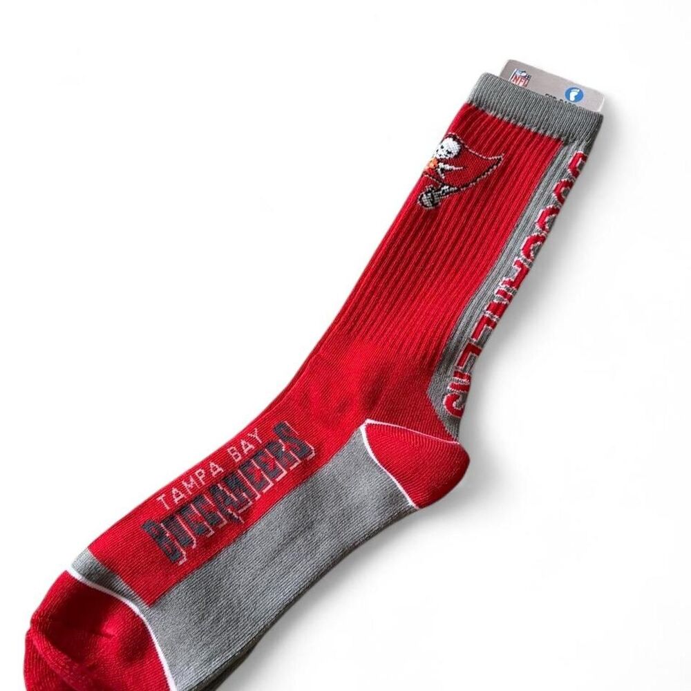 NFL Tampa Bay Buccaneers red socks Red and Grey Socks Large
